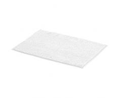 AmazonBasics Tapis de bain en mousse Ã mÃ©moire de forme et maille chenille, Blanc, 50 x 80 cm