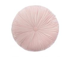 Atmosphera - Coussin Rond Velours Rose D 40 cm la Dolce Vita