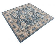 Rouleau Traditionnel en rouleau (5 'x 5') carré Salzburg Bleu clair Zone Tapis