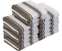 Utopia Towels - Lot de 12 torchons de cuisine coton, serviettes de cuisine - 38 x 64 cm, Gris