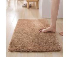 LiGG LiGG Tapis de Bain Super Absorbant Tapis Bain Antidérapant Tapis Salle de Bain Lavable en Machine Tapis de Douche Tapis de Salle Bain pour Salle de Bain, Microfibre(Brunir,60 x 90 cm)