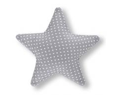 Ami Lian® Petit coussin Étoile à pois gris Coussin Déco kuschelig duveteuse env. 28 cm