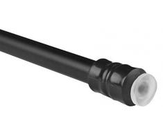 Bestlivings Tringle à Rideaux (Noir) sans perçage, Installation Facile, Tringle escamotable pour Serrage 60-90 cm