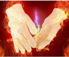Qingsun 1paire Gants Anti Chaleur en Coton Résistant Barbecue Mitaines de Maniques Perfct pour Cuire, Griller, Cuire au Four, Micro-Ondes