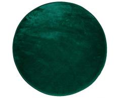 douceur dintérieur tapis rond (0)90 cm velours louna vert