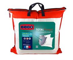 DODO LOT DE 2 OREILLERS TOTAL PROTECT ANTI-ACARIENS - ANTI-TACHES - ANTI-TRANSPIRATION - MÉDIUM - 65 x 65 cm