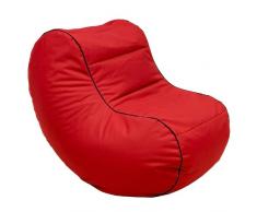 Lumaland Pouf Lounge Chair Coussin Design 320L de contenance Rouge