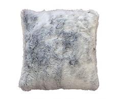 douceur dintérieur coussin 40x40cm imitation fourrure antartic gris