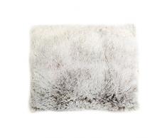 Enjoy Home P010TA040040 Coussin Fausse Fourrure Ours Taupe, Polyester, 40x40 cm