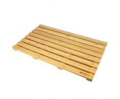 Tapis de bain en bambou caillebotis | Coureur de mauvais conseil antidérapant | Sommier à lattes en bois naturel | M & W