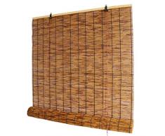 LUWEIL1AN Stores en Bambou, Rideaux en roseaux Stores Rideaux en Bambou Rideaux Pare-Soleil enroulent la fenêtre Rideau intérieur et extérieur, la Taille Peut être personnalisé