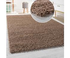 Tapis Shaggy Longues Mèches En Différentes Tailles Et Coloris, Couleur:Beige, Dimension:150x150 cm carré