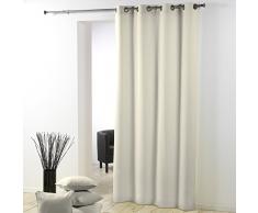 douceur dintérieur rideau a oeillets 140x280 cm polyester essentiel naturel