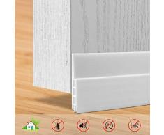 SXYHKJ Bas de Porte Anti Bruit Bande dEtanchéité en Silicone 5x100cm Adhésif Imperméable à lEau Isolement du Bruit Triple Limite du Passage dAir Anti insecte (Blanc)