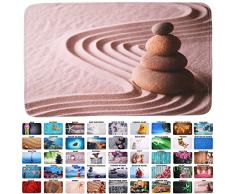 Tapis de Bain, Grande sélection de Beaux Tapis de Bain, de Haute qualité, très Doux, sèche Rapidement, Lavable (50 x 80 cm, Zen)