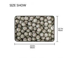WowPrint Tapis de Porte Humoristique Motif Baseball Lavable pour intérieur Salon Chambre Décoration Maison 60 x 40 cm