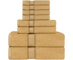Utopia Towels - Ensemble de Serviettes de Bain en 100% Coton - 2 Serviettes de Bain, 2 essuie Main et 4 débarbouillettes (Beige)