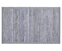 WENKO 22802100 Tapis de bain Bambou, Bambou, Gris, 50 x 80 cm