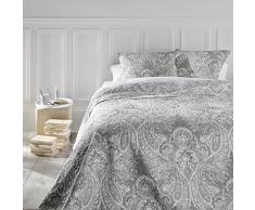 Dessus de lit 240x260cm Marie Gris + 2 housses de coussins