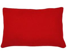 Soleil d'Ocre 547541 Panama Coussin Déco Brodé Coton Rouge 50 x 30 cm