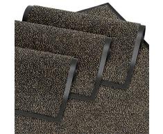 GadHome Tapis de Porte, Marron 40x60 cm | Tapis de Porte extérieur, imperméable, Lavable, Tapis Robuste antidérapant, retient la poussière, paillasson, Couloir, entrée, Cuisine, Chambre