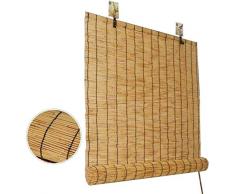 RENQIAN Rideaux en Roseau Durables Rideaux Volets en Bambou Rideaux pour La Maison Stores À Enrouleur Adaptés pour Intérieur Et Extérieur-70X160Cm / 28X63In