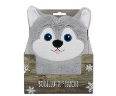 bricabreizh bouillotte Peluche Micro Onde Chien Husky 17/22 cm
