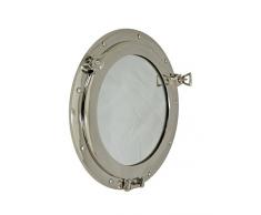 The New Antique Store Miroir en forme de hublot Finition chromée 38,1 cm