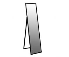 Harbour Housewares Miroir de Plain Pied rectangulaire avec Cadre en métal - Noir