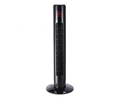 HOMCOM Ventilateur Colonne Tour Oscillant Silencieux 45 W Télécommande Ecran LCD Minuterie 3 Modes 3 Vitesses 32 x 32 x 96 cm Noir