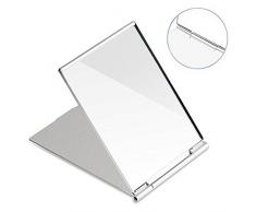 Kentop Miroir de poche refermable de voyage, argenté