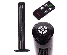 Colonne Turmventilator Tour oscillant Ventilateur programmable - hauteur 81 cm - noir