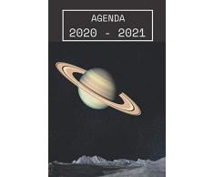 Agenda 2020 - 2021: Agenda scolaire espace 2020 - 2021 - standard Primaire - Collège - Lycée - Etudiant - d’août à août - avec calendrier des vacances scolaires par zones et jours fériés