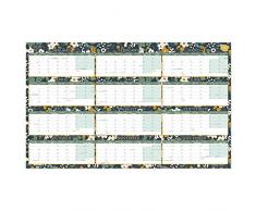 Boxclever Press Planning Mural 2020 pour la maison ou le bureau. Calendrier 2020 mural, format paysage, bloc mensuel, en anglais. Calendrier mensuel de janvier à décembre 2020. Laminé