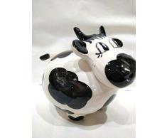 J.AIME, Vache Tirelire en céramique Noir et Blanc 16cm