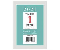 EXACOMPTA - 32102E Bloc éphéméride 6.5x9.7cm Neutre autocollant à effeuiller (sans plaque) - 2020