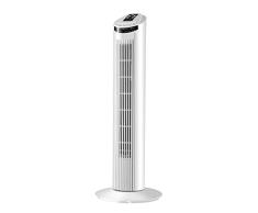 fam famgizmo 74cm Ventilateur Tour QuietSet Puissant et Ultra Silencieux,45W, Oscillation, Télécommande,3 Vitesses, Minuterie, Blanc Ventilateur Colonne