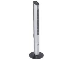 Bestron Ventilateur colonne oscillant design, Hauteur : 107 cm, 50 W, Noir/Gris