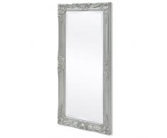vidaXL Miroir Mural Style Baroque 100 x 50 cm Argenté