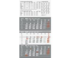 Baier & Schneider mois de calendrier mural calendrier de trois mois, 300 x 540 mm