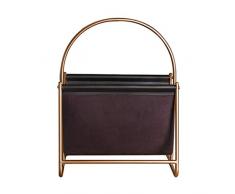 WYN Porte-revues, Support de Stockage de journaux Simple Moderne, étagère Portable de journaux en Cuir en métal, Support de Stockage de données Multifonction