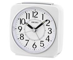 Seiko Unisexe qhe140 W Réveil analogique Plastique Blanc