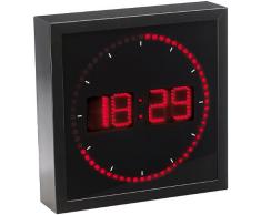 Horloge Digitale Murale avec 60 LED - Rouge [Lunartec]