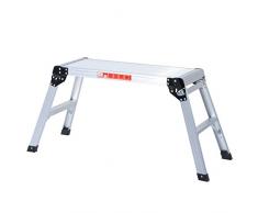 Marchepied escabeau aluminium 109 L x 40 l x 50 H cm pliant antidérapant aluminium