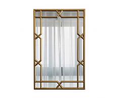 Miroirs muraux Art déco Baroque doré, Miroir dentrée de Chambre Minimaliste, décoration Murale Moderne