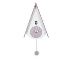 Acctim Lulea Horloge coucou murale style chalet Mauve et blanc 60 cm