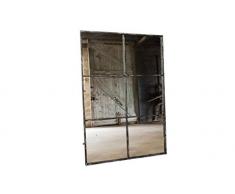 Miroir Fenêtre 6 Divisions en Métal Effet Vieilli