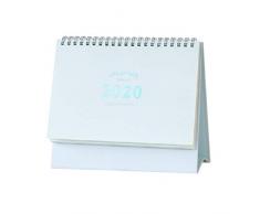 STOBOK Calendrier de bureau 2020 calendrier mensuel flip calendrier annuel 2020 calendrier de bureau debout chevalet calendrier/taille l-bleu