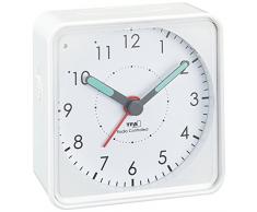 TFA Dostmann 60.1510 Picco radio-réveil analogique (Blanc avec batterie)
