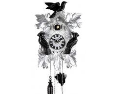 Noir forêts Horloge Coucou en bois véritable avec batteriebetriebenem quartzwerk et coucou réputation – offre de montres de Parc Eblé – Style moderne 35 cm